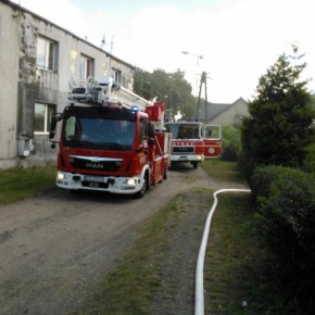 Strażacy z Cerkwicy gasili pożar w Przybiernówku