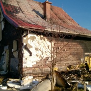 POŻAR DOMKU REKREACYJNEGO