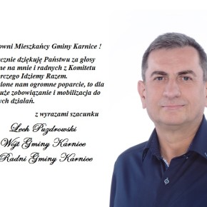 PODZIĘKOWANIE DLA MIESZKAŃCÓW GMINY KARNICE