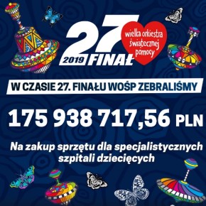 REKORDOWA ZBIÓRKA WOŚP W 2019 ROKU
