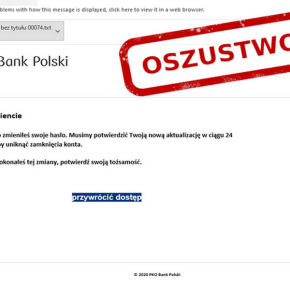 NOWA PRÓBA WYŁUDZEŃ