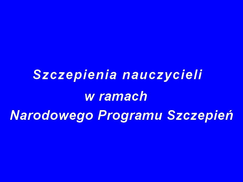 szczepienia nauczycieli plakat