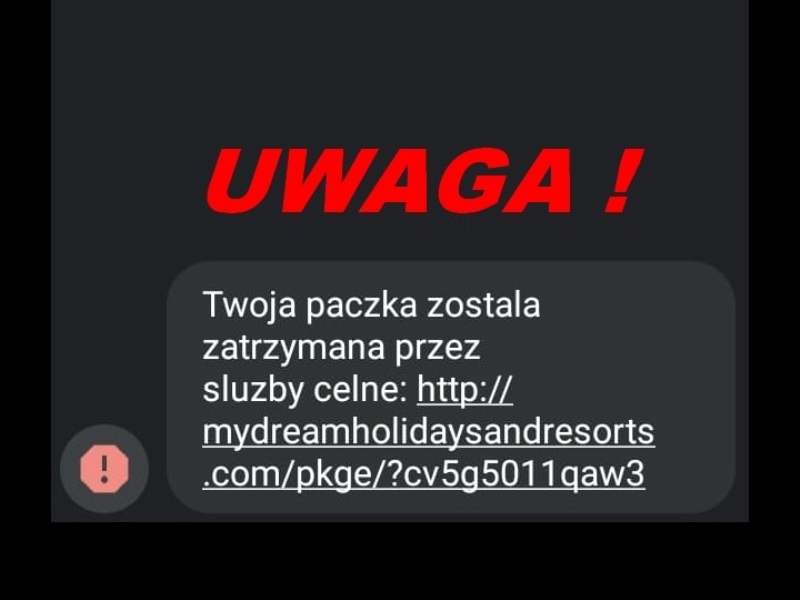 fałszywy sms