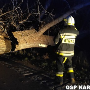 STRAŻACY WALCZYLI ZE SKUTKAMI WICHURY