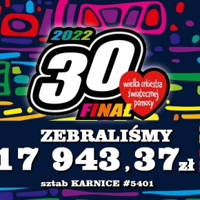 WOŚP: W GMINIE KARNICE ZEBRALIŚMY 17 943,37 ZŁ