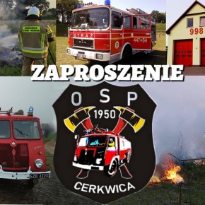 OSP CERKWICA ZAPRASZA NA JUBILEUSZ 70-LECIA