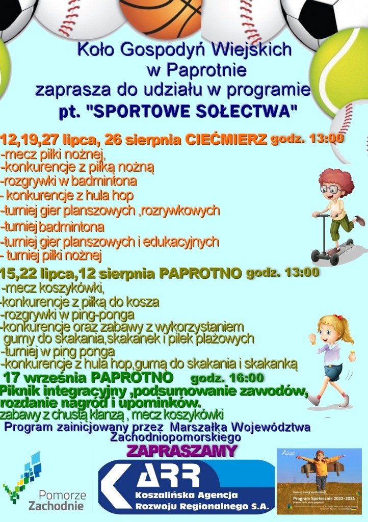 plakat sportowe sołectwa