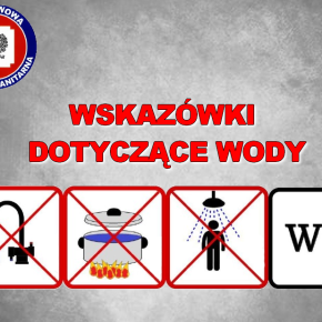 WSKAZÓWKI SANEPIDU DOTYCZĄCE WODY