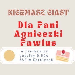 ZAPROSZENIE NA CHARYTATYWNY KIERMASZ W ZSP KARNICE