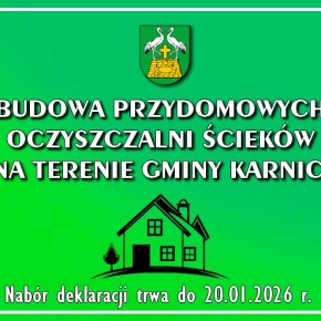 NABÓR DO UDZIAŁU W PROJEKCIE BUDOWY PRZYDOMOWYCH OCZYSZCZALNI ŚCIEKÓW